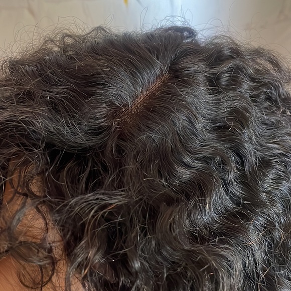 💕 12” HUMAN HAIR SHORT Curly Wig With Bangs FULL CAP WITH BAND & lace top *NEW* - Picture 17 of 17